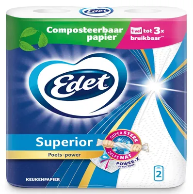 Productafbeelding van Edet Keukenpapier Superior (2 rollen)