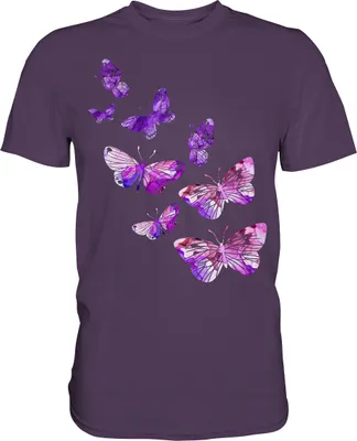 Produktbild von Lila Schmetterlinge T-Shirt – Urban Purple / S