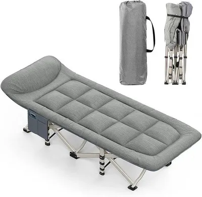 Produktbild von Famanu Campingbett Faltbar 190x68cm - Tragfähigkeit bis 150 kg