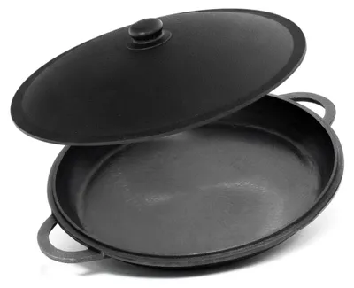 Produktbild von 22 L Kazan Deckelbratpfanne aus Gusseisen mit Aluminium Deckel  Pfannenschaufel Schwenktopf NAMANGAN Uzbek Camping Kasan Uzbekisch Cast Iron KESSEL Usbek Asia Topf