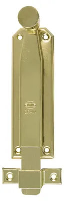 Produktbild von Türriegel | Riegelmodell 310 | Türschloss mit lackierter Messingoberfläche | Türriegel, Türschließer | Abmessungen: 150 x 38 mm | Aufputzschloss | Geeignet für Türen