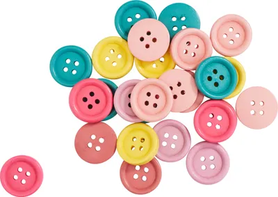 Produktbild von VBS Holzknöpfe Pastellmix ⌀2cm oder 2,5cm