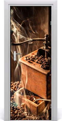 Produktbild von Tulup Türaufkleber 75x205 cm Dekorative Aufkleber Selbstklebend Wasserdichte Tapete Abnehmbar Schlafzimmer Wohnzimmer Wohnkultur - Kaffeebohnen