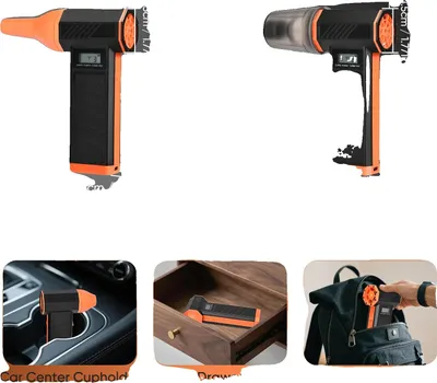 Obrázek produktu pro Prachový fukar, foukání a vysávání 2 v 1, bezkartáčový motor, oranžový