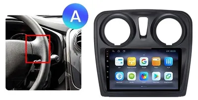 Obrázok produktu pre Autorádio, vylepšené funkcie, kompatibilné s modelmi Renault Logan 2 (2012–2019) / Sandero 2 (2014–2019), Wi-Fi, 1 GB – 32 GB, A1