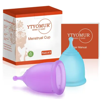 Zdjęcie produktu dla Kubeczki menstruacyjne, 2 sztuki, wielokrotnego użytku