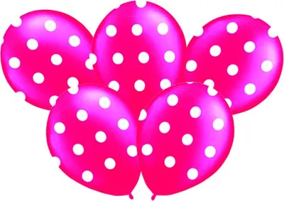 Produktbild von Polka Dot Ballons 14 Dunkelrosa 5 Stk.