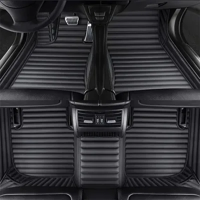 Immagine prodotto di Tappetini per auto, impermeabili, antiscivolo, con 18 strisce nere