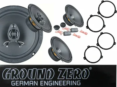 Produktbild von passend für BMW E46 3er Limousine Coupe Set Ground Zero Lautsprecher Tür Vorne Heckablage Einbauset