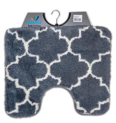 Image de Tapis de bain gris, 60x50 cm, antidérapant