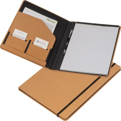 Produktbild von Dokumentenmappe / aus Kork / DIN A4 / mit Schreibblock 60 Blatt