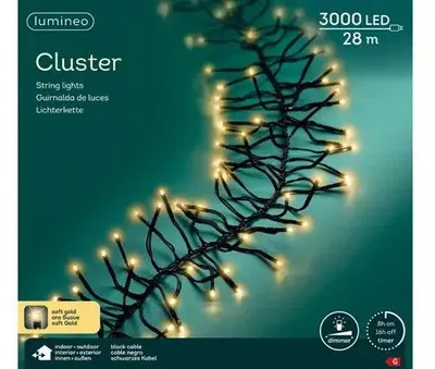 Produktbild von Lichterkette mit 3000 LEDS - 28M - Soft Gold - 2700K - IP44