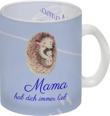 Produktbild von Mama hab dich immer lieb Glas Tasse Besonders geeignet als Geschenk zum