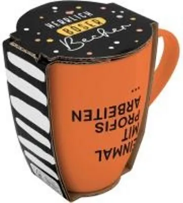 Produktbild von Tasse mit Motivdruck 'Einmal mit Profis arbeiten...', mit Banderole