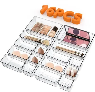 Immagine prodotto di Set organizer per cassetti, 16 pezzi, per trucco, cucina, bagno
