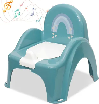 Produktbild von Babykajo Töpfchen mit Musik. Kinder Töpfchen mit herausnehmbarem Topf und Anti-Rutsch Beschichtung - Baby Töpfchen mit Griff zum einfachen Ausleeren!