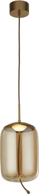 Produktbild von LED Pendelleuchte Metall Rauchglas rund Ø 18 cm H: max. 150 cm in Messing matt Bernstein warmweiß 2700 K