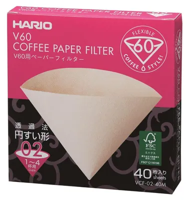 Obrázok produktu pre Paper Filter 02M Box 40sheets VCF-02-40M / Bestbrew