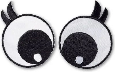 Produktbild von PRYM Applikation „Augen“ mit Wimpern, schwarz / weiß