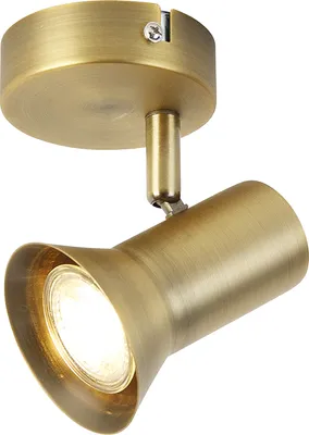 Zdjęcie produktu dla QAZQA – nowoczesne lampy sufitowe i ścienne Lampa ścienna I Lampa punktowa I Lampa sufitowa I Reflektor sufitowy I Reflektor I Lampa I Oprawa oświetleniowa Brązowa, obrotowa i pochylana – Karin 1 I Salon I Sypialnia – Okrągła stalowa – LED gee