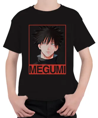 Zdjęcie produktu dla Megumi Fushiguro Jujutsu Kaisen Anime Fan Gift Gloomy Otaku Uni Koszulka dziecięca, Czarny, 128