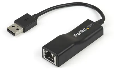 Produktbild von StarTech.com USB 2.0 Fast Ethernet Adapter 10/100 Mbit RJ45 Schwarz