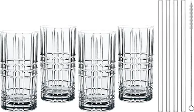 Produktbild von NACHTMANN 103144 TASTES GOOD Longdrinkgläser Gläser 4er Set und Glastrinkhalme