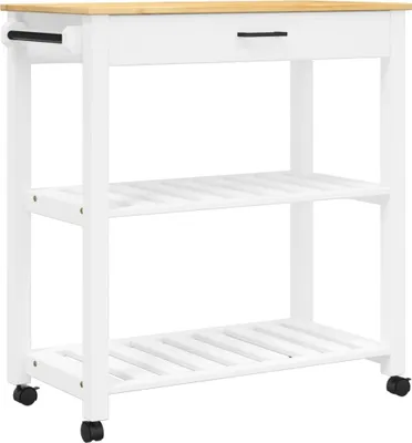 Immagine prodotto di Carrello da cucina MONZA 84x40x90 cm in legno di pino massiccio