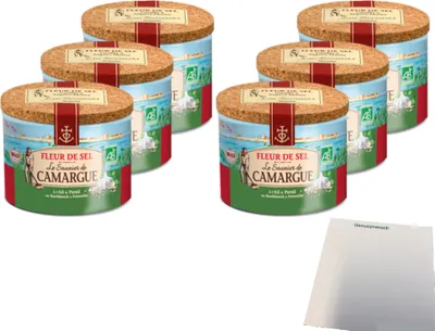 Produktbild von Le Saunier de Camargue Fleur de Sel Knoblauch Petersilie VPE (6x125g Dose) + usy Block