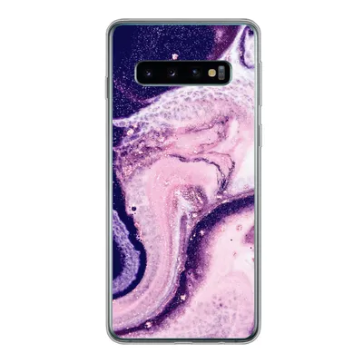 Produktbild von MuchoWow® Handyhülle Schutzhülle Hülle für Samsung Galaxy S10 Marmor - Glitzer - Chic Silikon Softcase Handy Hülle - Handytasche