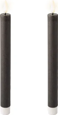 Produktbild von Lumineo LED-Menükerzenset Wachsgrau ø2,2xh24,5cm