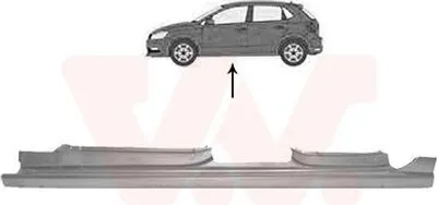 Produktbild von VAN WEZEL 5829103 Schweller Reparaturblech Einstiegblech Links für VW Polo Schrägheck (6R1, 6C1) Polo Limousine (602, 604, 612, 614) POLO Van (6R)