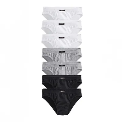 Produktbild von H.I.S. Slip Unterhosen für Herren 7 -teilig schwarz, grau-meliert, weiß Größe 6