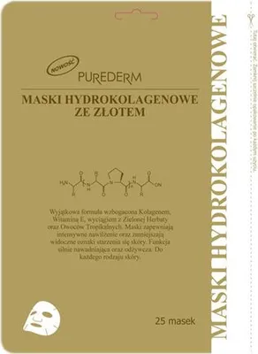 Produktbild von PUREDERM Hydrocollagen Gesichtsmasken Gold Set 25 Stk