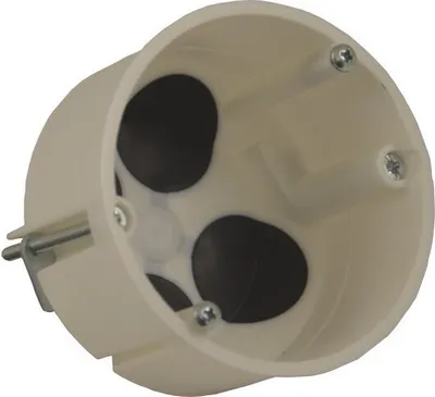 Produktbild von 5xDose für Hohlwand, luftdicht, Halogenfrei mit Durchstossmembrane, weiss Gerätedose, Elektroinstallation, Elektro Montage