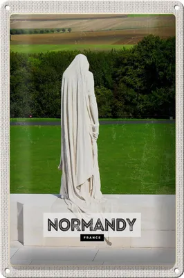 Produktbild von Blechschild Reise 20x30cm Normandy France Skulptur