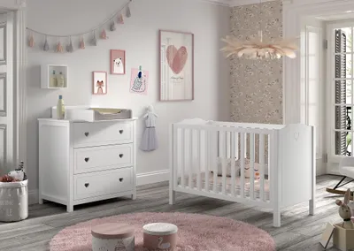 Produktbild von Babymöbel-Set >Amori< (3-teilig) in Weiß, Holzwerkstoff