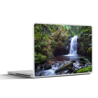 Produktbild von MuchoWow® Laptop Aufkleber Sticker Cover Wasserfall - Natur - Wasser 32.5x23.5 cm - Sticker für Laptop - Selbstklebend