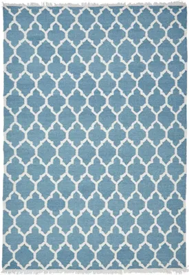 Image de Tapis kilim en laine fait main avec motif scandinave