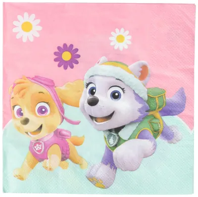 Paw-Patrol-Servietten, Skye & Everest, 20 St., 33x33 cm, Papier