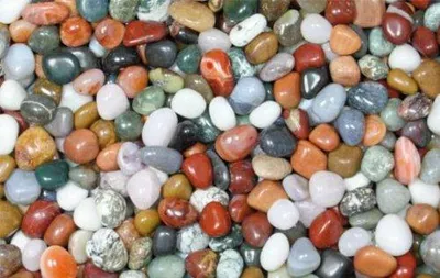 Produktbild von Edelsteine, bunte Trommelsteinmischung Indien, runde Steine, mini, Größe ca. 0,5 bis 1,5 cm, 250 g-Beutel