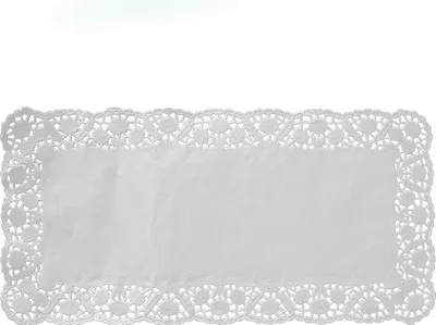 Immagine prodotto di Pizzo decorativo bianco 36 x 46 cm - 100 pz