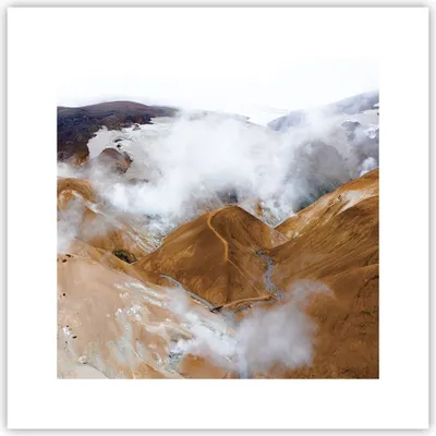 Produktbild von Poster - Poster ohne Rahmen - Berge Wolken Landschaft - 30x30 cm - Wand Bild - Wanddeko - Wandbilder - Kunstposter - Wandposter - Bilder - Kunstdruck - Wanddekoration - Wandbild - P2XAC30x30-4711
