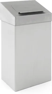 Produktbild von Abfallbehälter mit hygienischem Oberteil, 18 Liter - Matt Edelstahl