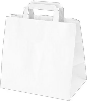 Produktbild von 250x GASTRO Papiertragetaschen 25 x 26 x 17 cm mit EAN-Code weiß