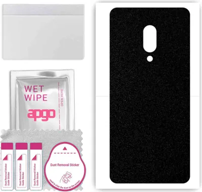 Produktbild von apgo Rückseite Schutzfolie, Skin, kompatibel mit Sharp Aquos Zero 2, Hinten Displayschutzfolie aus Vinylfolie, kratzfest, einfache Montage - Mattschwarz