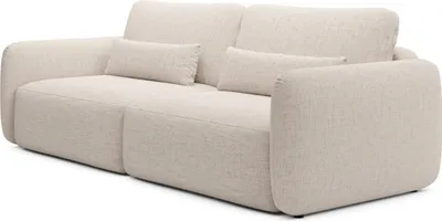 Zdjęcie produktu dla FURNLUX Sofa Mossa beżowo-czarna 238 cm / Kolor główny: beżowy / Wymiary: 238 x 87 x 103 cm