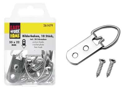 Zdjęcie produktu dla EASY WORK Bilderhaken,, 55mm 12 Stück Verkaufseinheit 261479 4332539077106