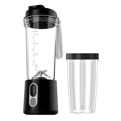 Produktbild von Standmixer,Smoothie Maker,500ml + 300ml,Tragbare Tasse,Blender elektrisch, USB-C Aufladbar,Strohhalm & Tragegurt,für Püree,Ice Crush,Shakes
