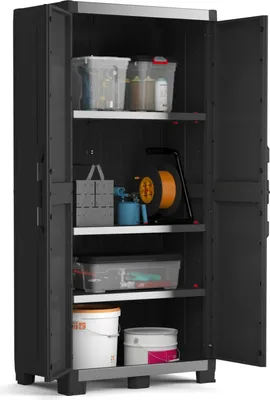 Produktbild von Keter Lagerschrank mit Einlegeböden Garage XL Schwarz Silbern 188 cm